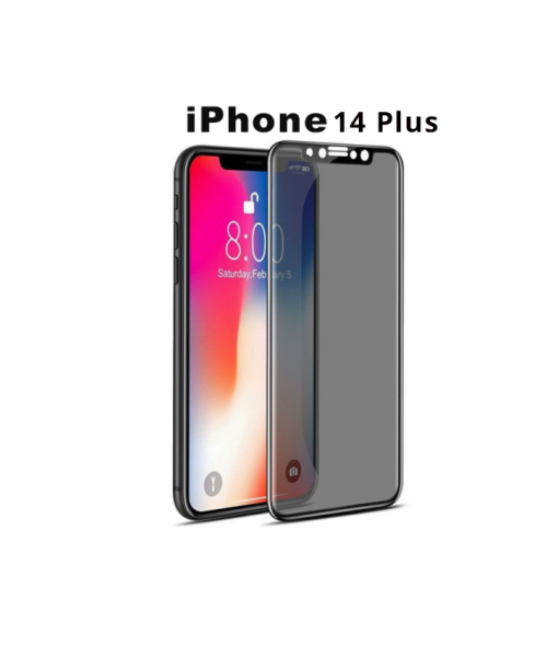 Folie Protectie ecran Apple iPhone 14 Plus, Privacy Premium Glass , Full Cover